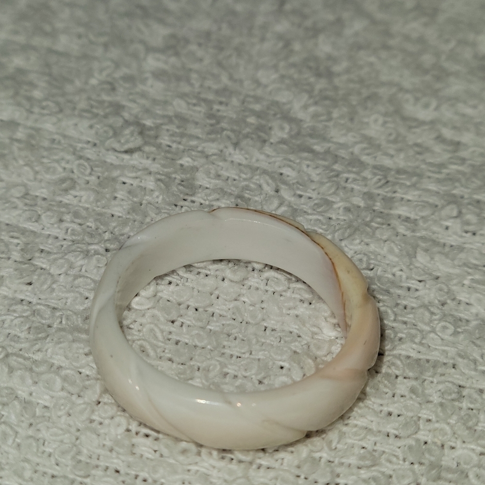 White Coral  Ring Size 8